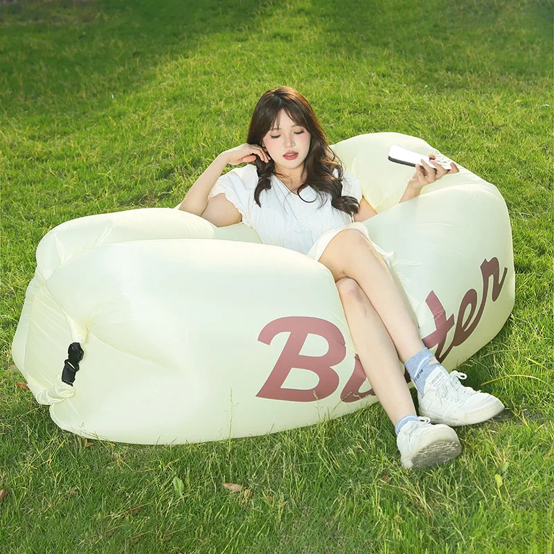 Portable Lazy Inflatable Sofa Water Beach Grass Park Air Bed Sofa Foldable Sleeping Bag Rapid Inflation Outdoor Products image 3