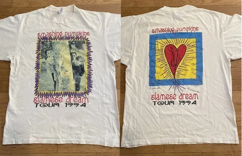

Винтажная Классическая футболка унисекс Smashing Pumpkins Siamese Dream Tour 1994