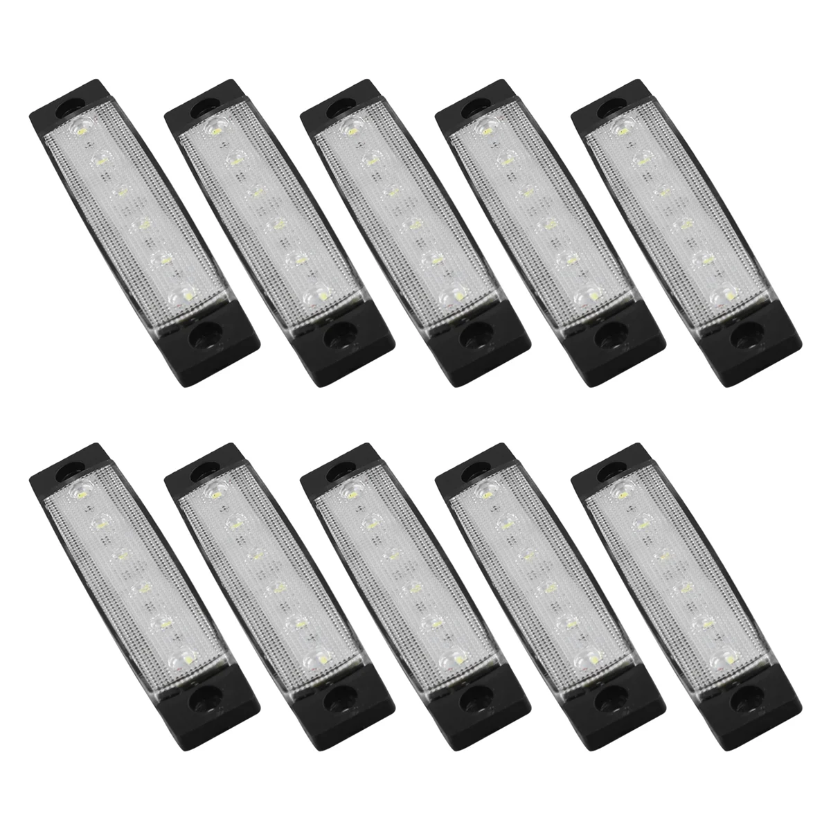 10 Pcs Marine Boat Lights,12V 24V Waterproof Boat Interior Navigation Strip Light Deck Transom Step Cockpit Lighting,E YLH