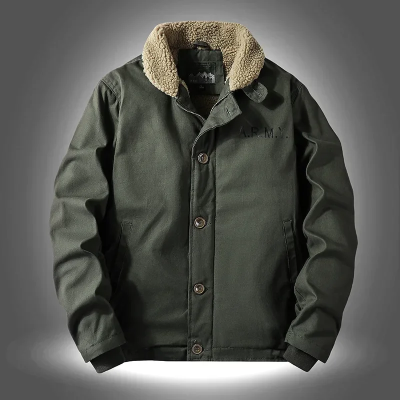 Turn Down Kraag Bontkraag Jas Nieuwe Herfst Uitloper 2024 Winter Parka Fleece Werk Gevoerd Dikke Warme Mannelijke Maat 5XL Pluche Jas