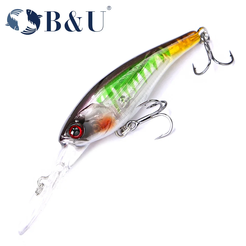 

B&U Suspending Minnow 58mm Hard Lure Shad Artificial Fishing Lure Jerkbait Wobblers Bass Pike Swimbait Fishing Lures