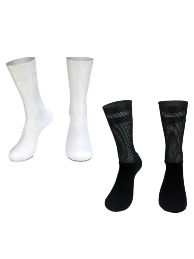 Neue Pro-Team Aero-Socken Rutschfeste Silikon-Radsocken für Herren Fahrrad-Sport-Laufsocken Calcetines Ciclismo