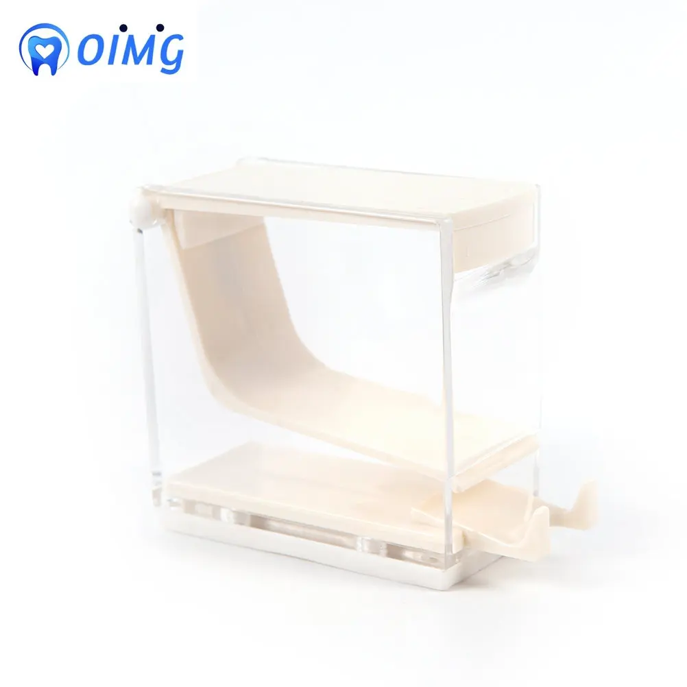 Dental Push Type Cotton Roll Box Cotton Roll Dispenser Store Place Box Dustproof Cover Dental Materials