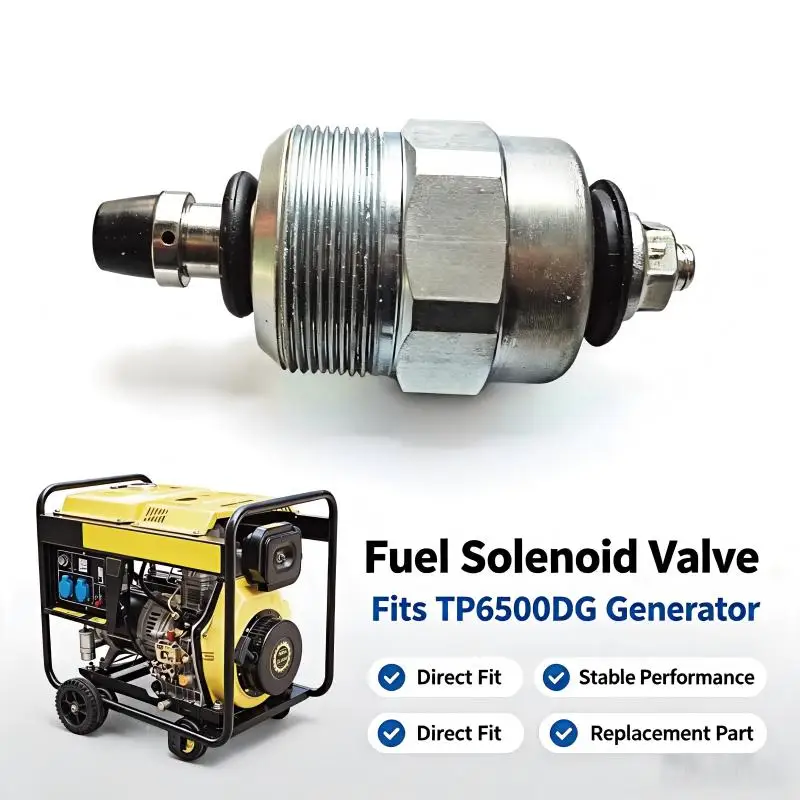 12V Oil Cut off Solenoid Valve For Generator 178F 186F Air-cooled Diesel Engine Fuel Injection Pump 5KW 6.5KW 10KW Spare Parts