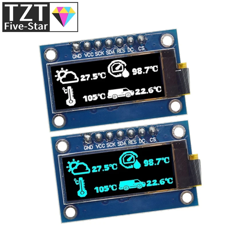 

SSD1306 7PIN 0.91 inch 128x32 SPI OLED Module 0.91" OLED Display Module White Blue OLED Screen Board For Arduino