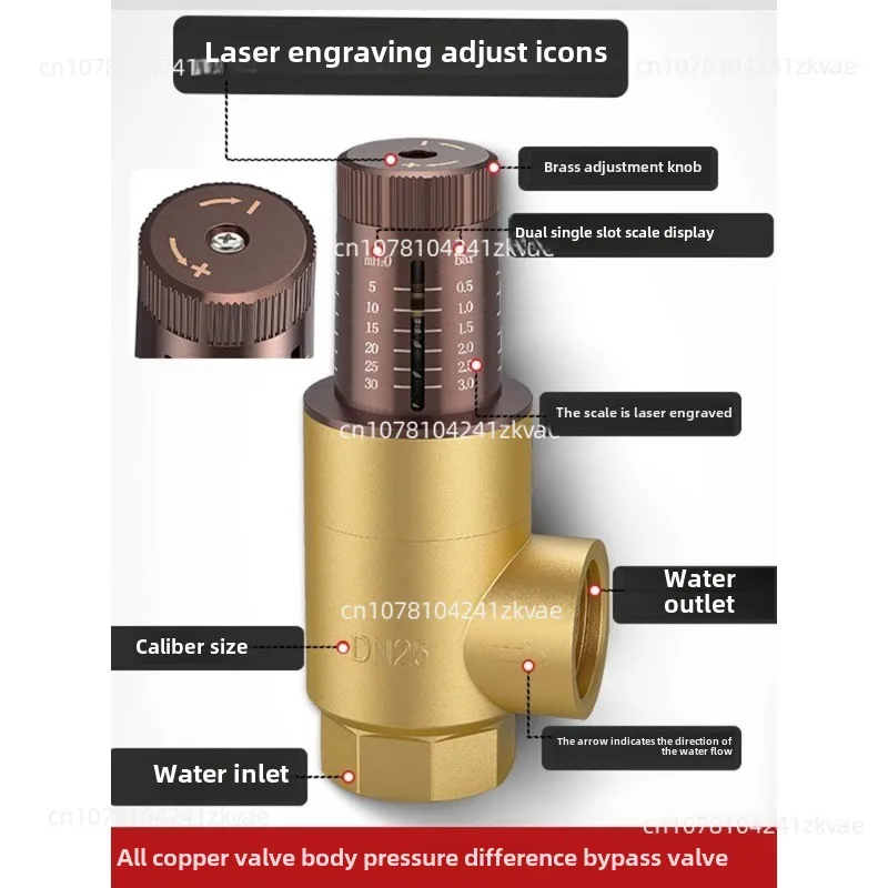 Performance: Factory Direct All-Copper Dial Visual Adjustment Pressure Differential Bypass Valve