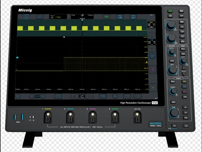 Micsig MHO3 Automotive 500MHZ Szerokość pasma Wysoka rozdzielczość 3GSa/s Oscyloskop 12Bit 4CH Uniwersalna sonda o niskim poziomie hałasu Oscyloskop
