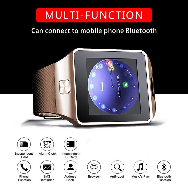 Smart Watch Relogio Android Smartwatch Phone Fitness Tracker Reloj Smart Watches Subwoofer Women Men Dz 09 YF080