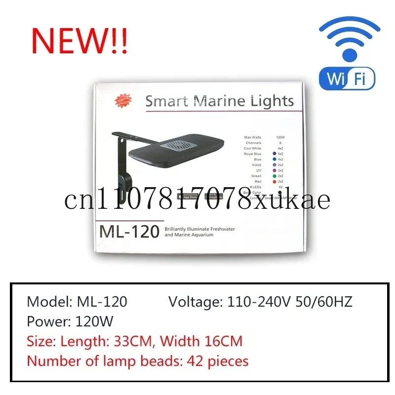Fish Tank Aquarium Sea Water Lamp ML-60 ML-120 Coral High Power Dual Lamp Full Spectrum LED Remote WIFI Lamp