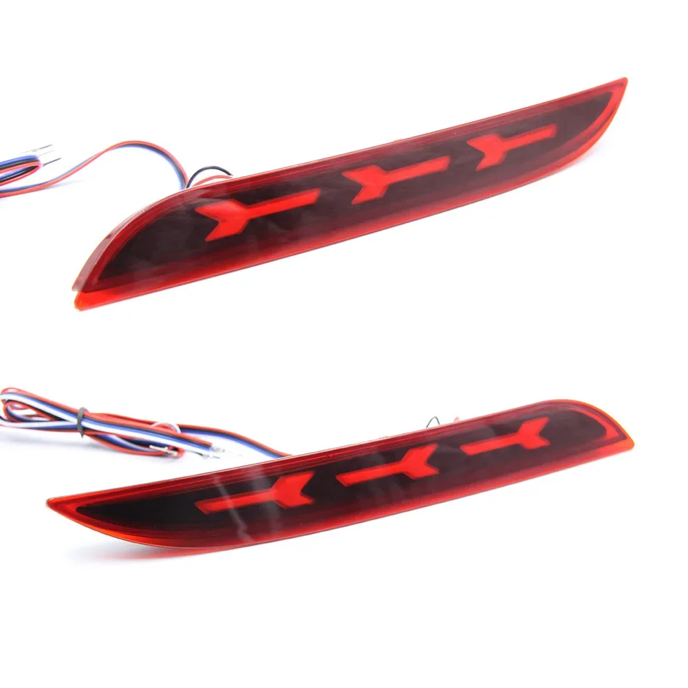 Car Rear Bumper Light Reflector Rear Surround Light Aircraft Pattern Turn Signal Driving Brake Lamp For Ford Mustang 2015-2018 detail image 7