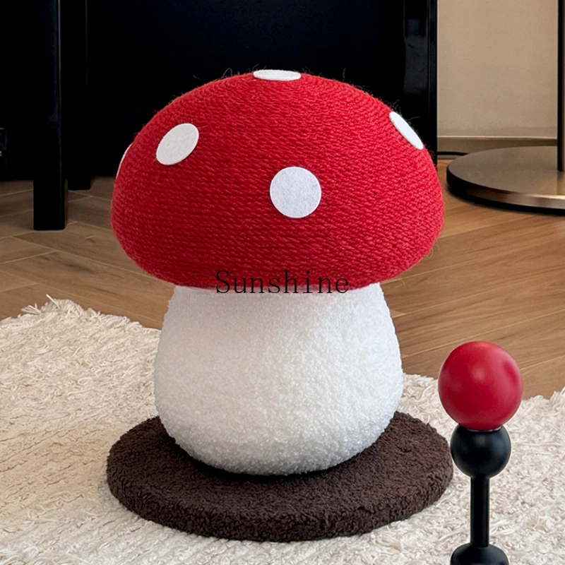 Red mushroom cat scratching board cute wear-resistant anti-scratch sisal cat climbing frame vertical toy