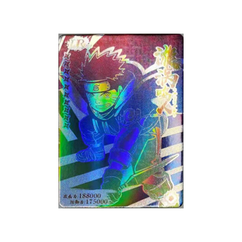 Anime NARUTO Rare Yakushi Kabuto Momochi Zabuza Jiraiya Uzumaki Naruto Game LR Holographic Collectible Card Birthday Toy Gift