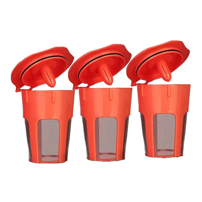 3 Pack Refillable K Carafe 2.0 Filter Coffee Capsule Reusable Coffee Filter For Keurig 2.0 K500 K400 K300 K200 Models