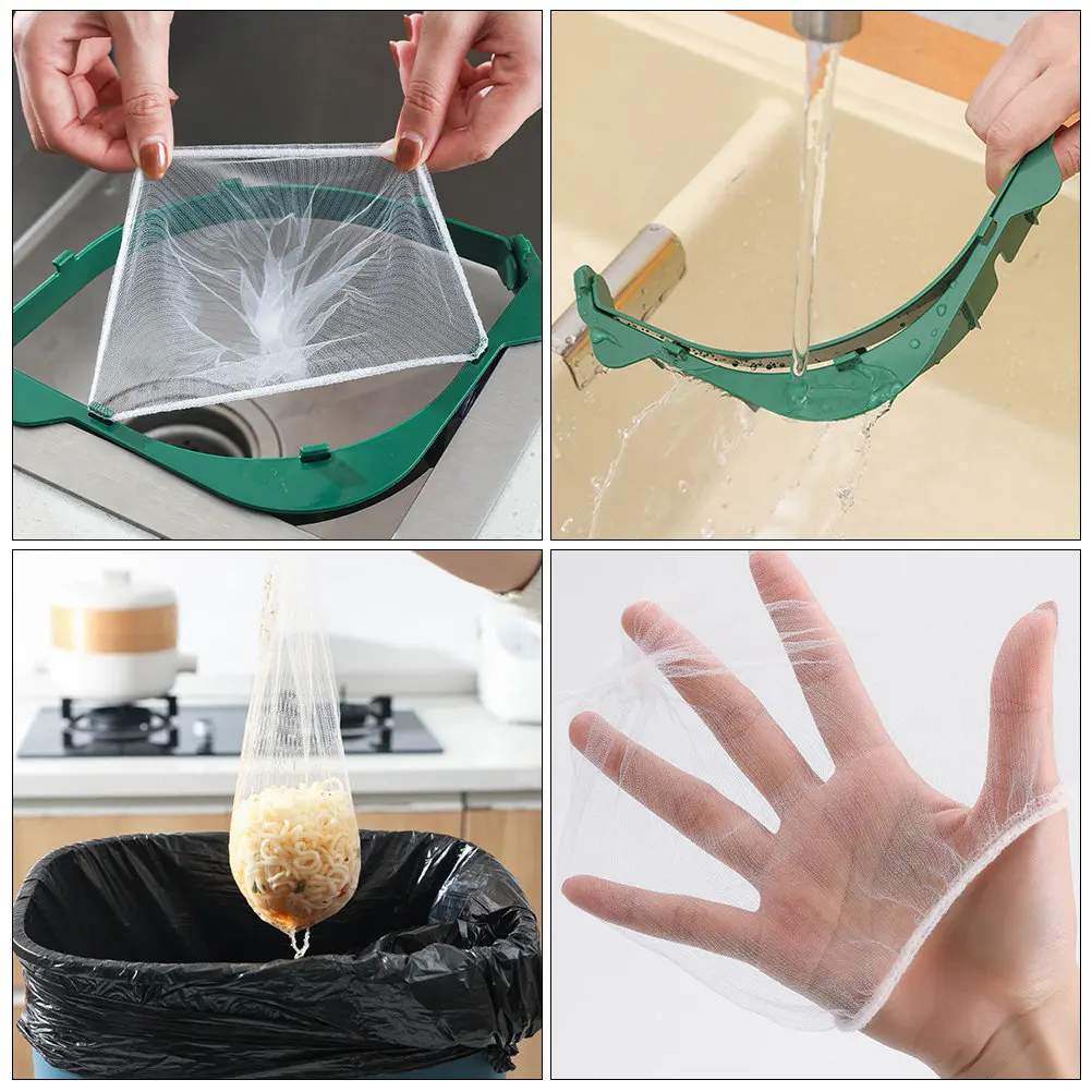 

1 комплект: Угловой сетчатый фильтр-мешок для раковины, трехсекционный держатель, кухонный сливной фильтр-сетка, уловитель пищевых отходов, треугольная подставка для остатков еды