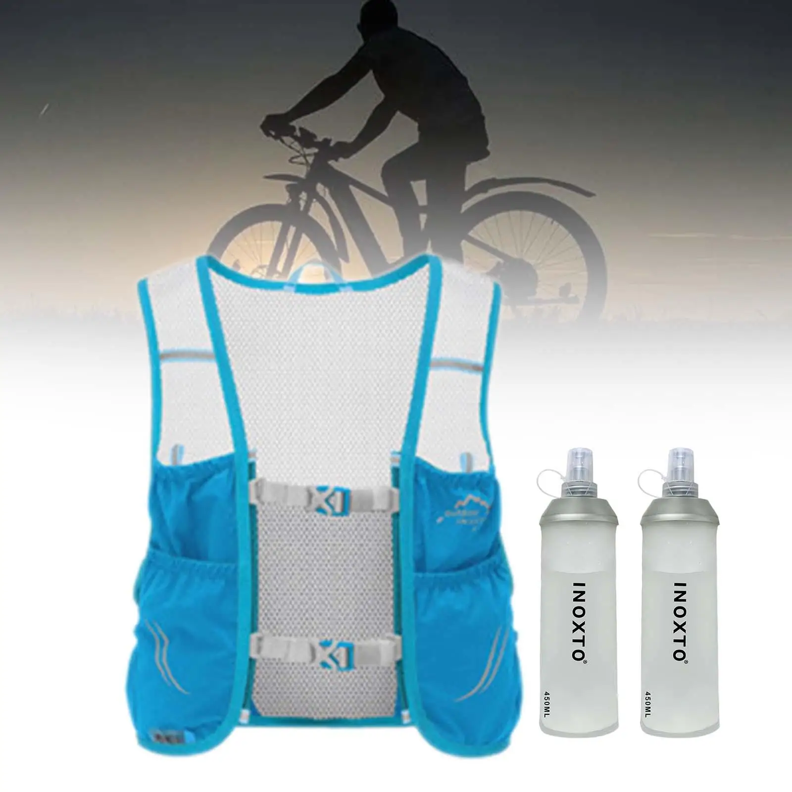 Mountaineering Hiking Vest Hydration Bag Lightweight Daypack with Water Bladders for Trekking Trail Running Biking Use