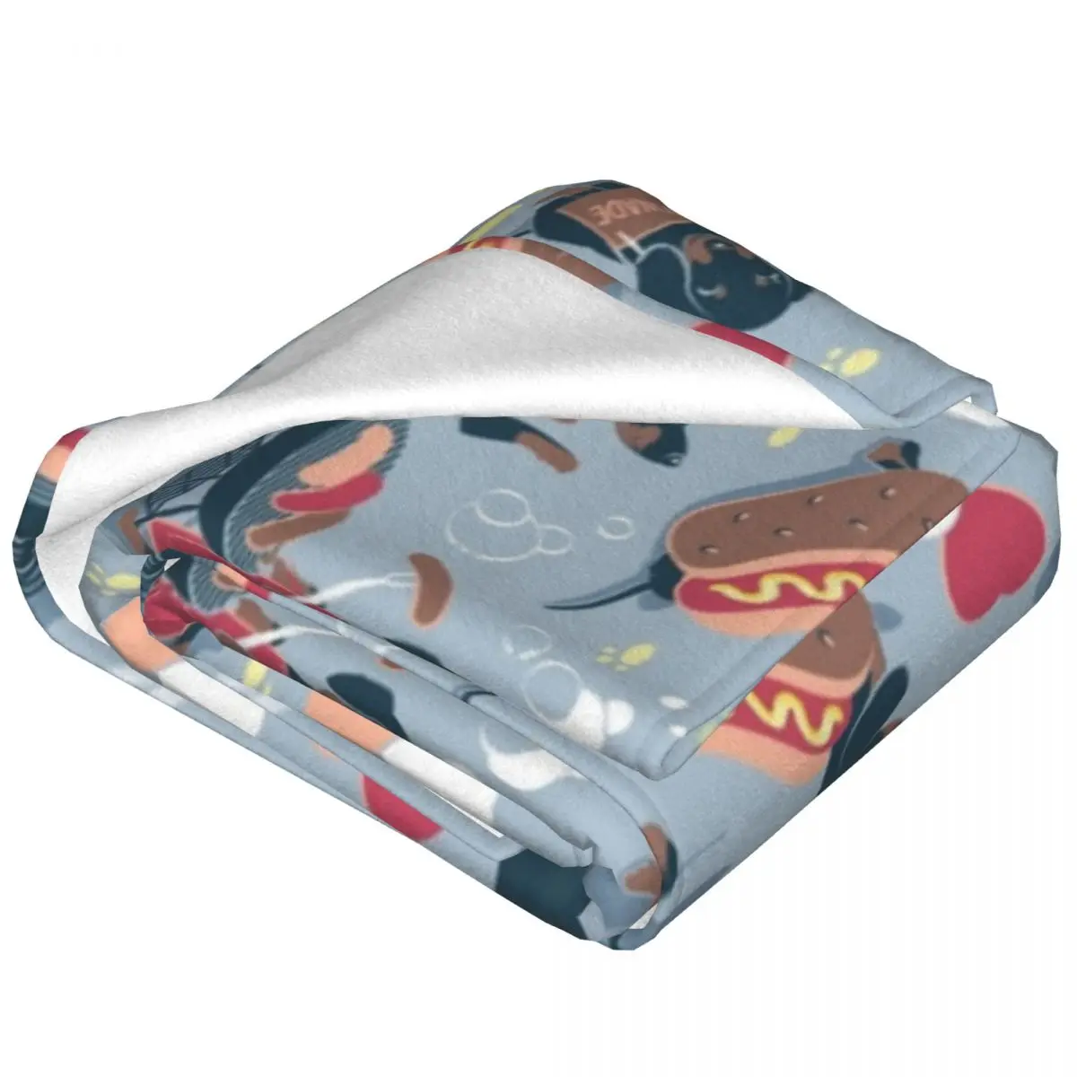 Hot Dogs And Dachshunds Soft Durable Blanket Wiener Sausage Picnic Throw Blanket Spring Custom Flannel Bedspread Sofa Bed Cover