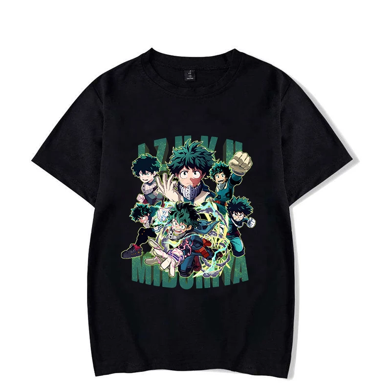 New Anime Deku Print T-shirt Women\'s Fashion Y2k Casual Summer Cool Shirs Unisex Loose Short Sleeve Shirts Tee