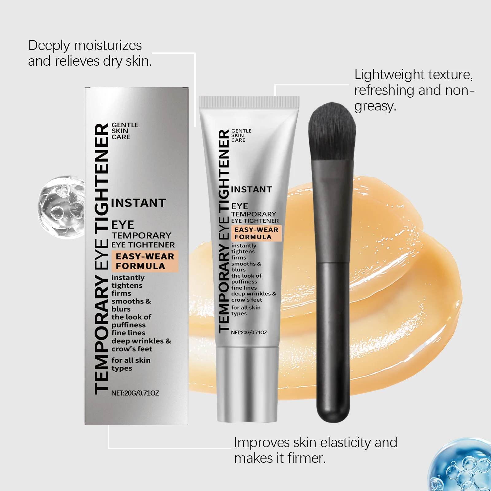Augenspanner-Creme, entfernt Augenringe, Tränensäcke, straffende Augenhaut, Faltenbeseitigung, reduziert Schwellungen, Augenreparaturcreme – Detail 7