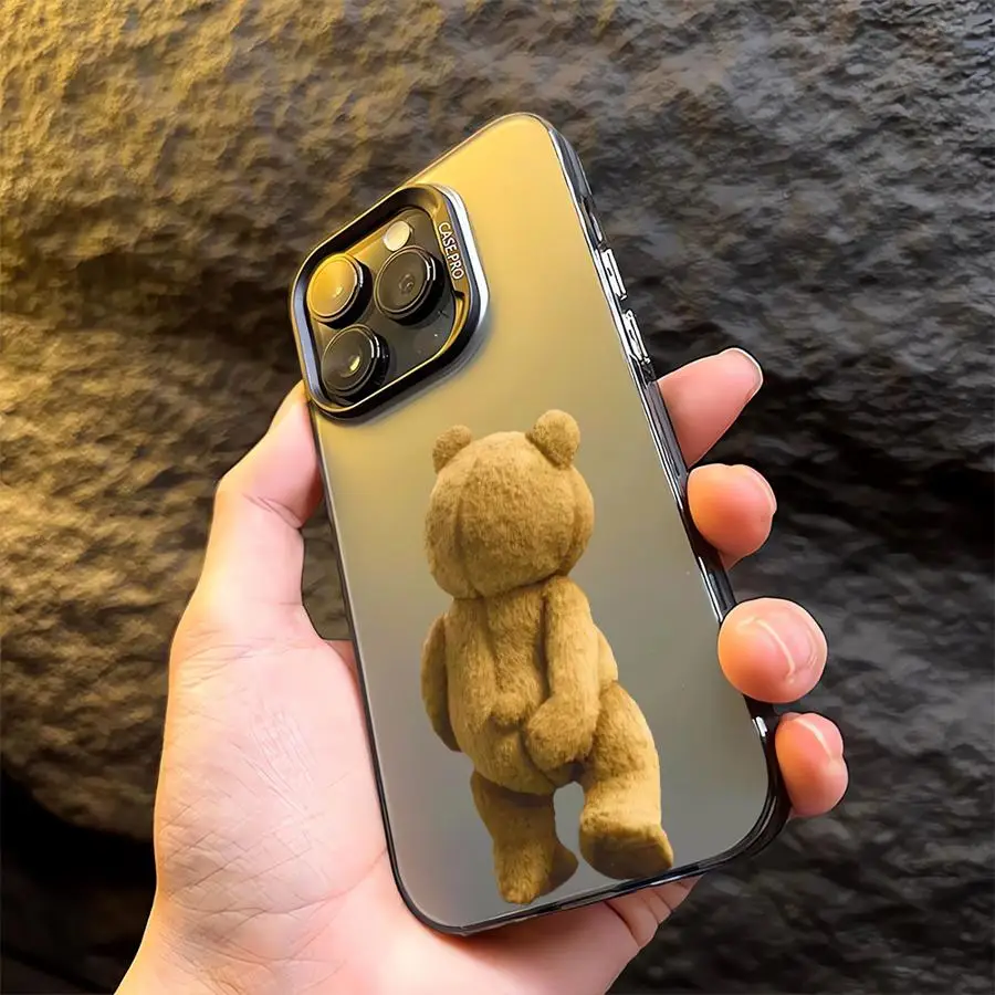 Teddy Bear Back Cartoon Phone Case for Oppo Realme 14 13 12 11 10 9i 8 8i C75 C65 C63 C55 C53 C35 C33 C20 C21Y C15 C21 Pro Plus view 4