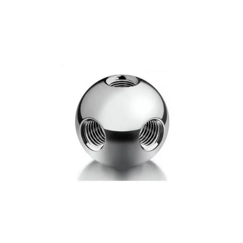 Stainless steel six sider connecting ball three sid M8 threaded furniture connecting ball round nut polis chrome plated