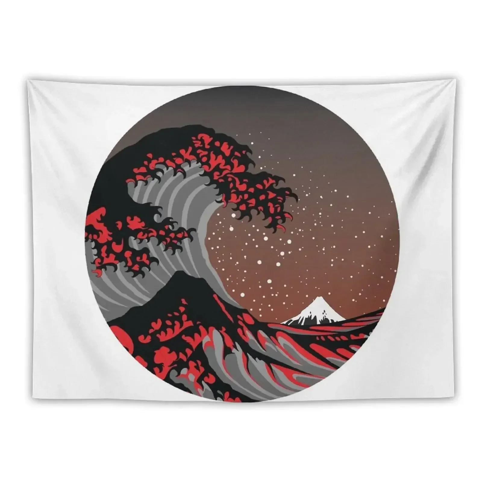 The Evil Wave - Circular Tapestry Home Decor Aesthetic Aesthetic Room Decor Tapestry