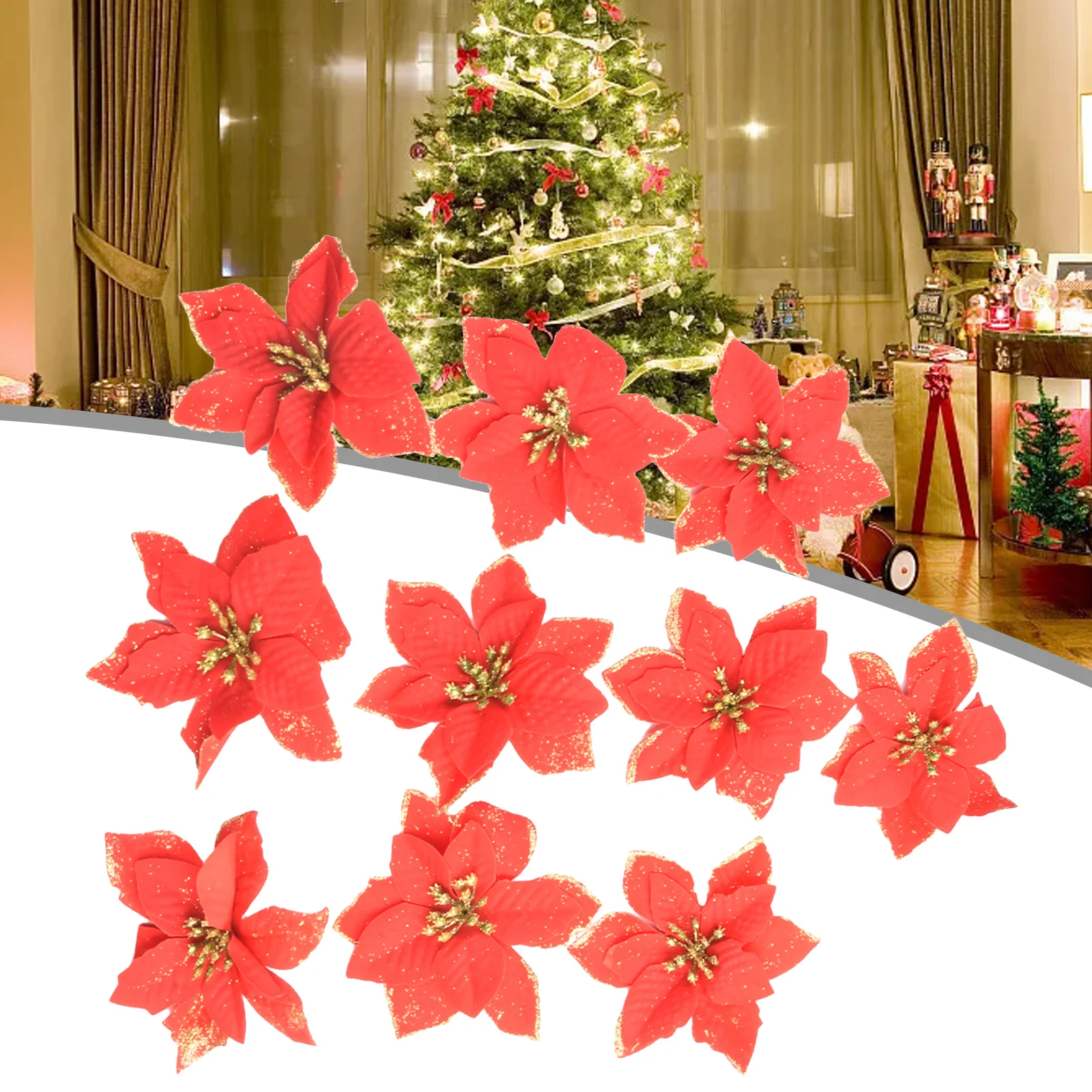 Christmas Flower Decoration Ornament New And Package Contents X Christmas Flower Perfect For The Christmas Tree