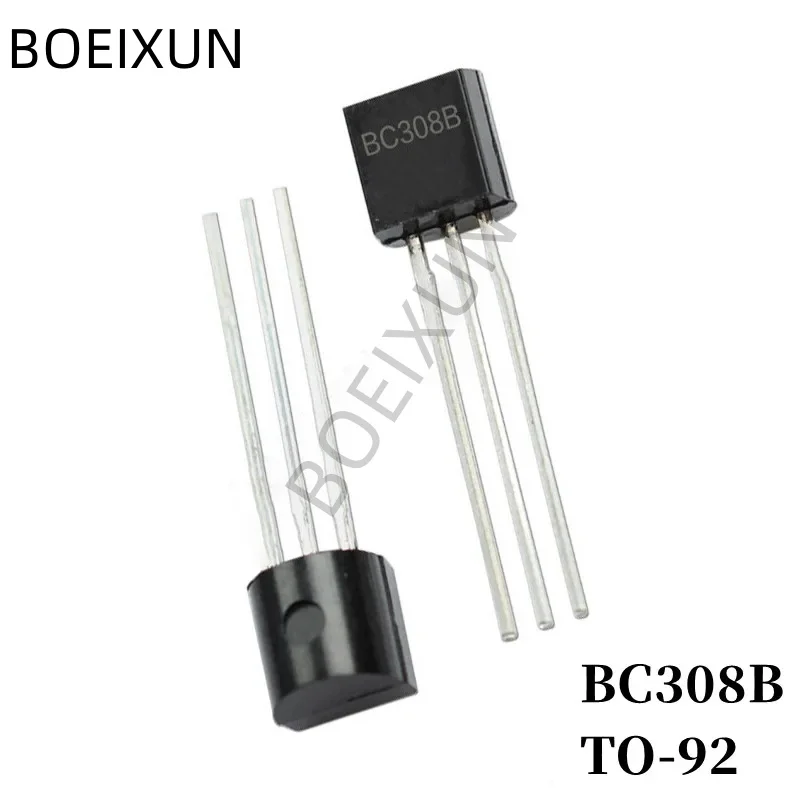 100Pcs BC308B DIP Transistor TO-92 Type PNP Bipolar Amplifier Transistor 25V/100mA