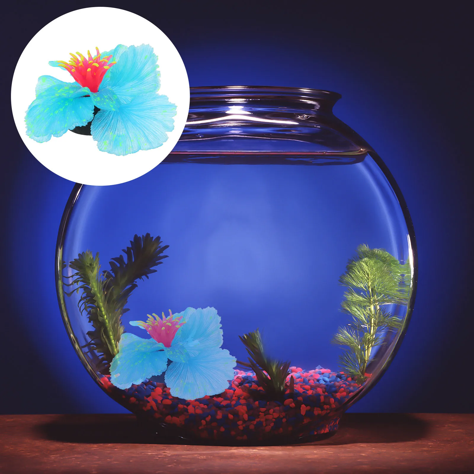 

1Pcs Simulation Aquatic Plant Bright Colors Aquarium Decor Lifelike Silicone Craft Ornament Fish Tank Landscaping