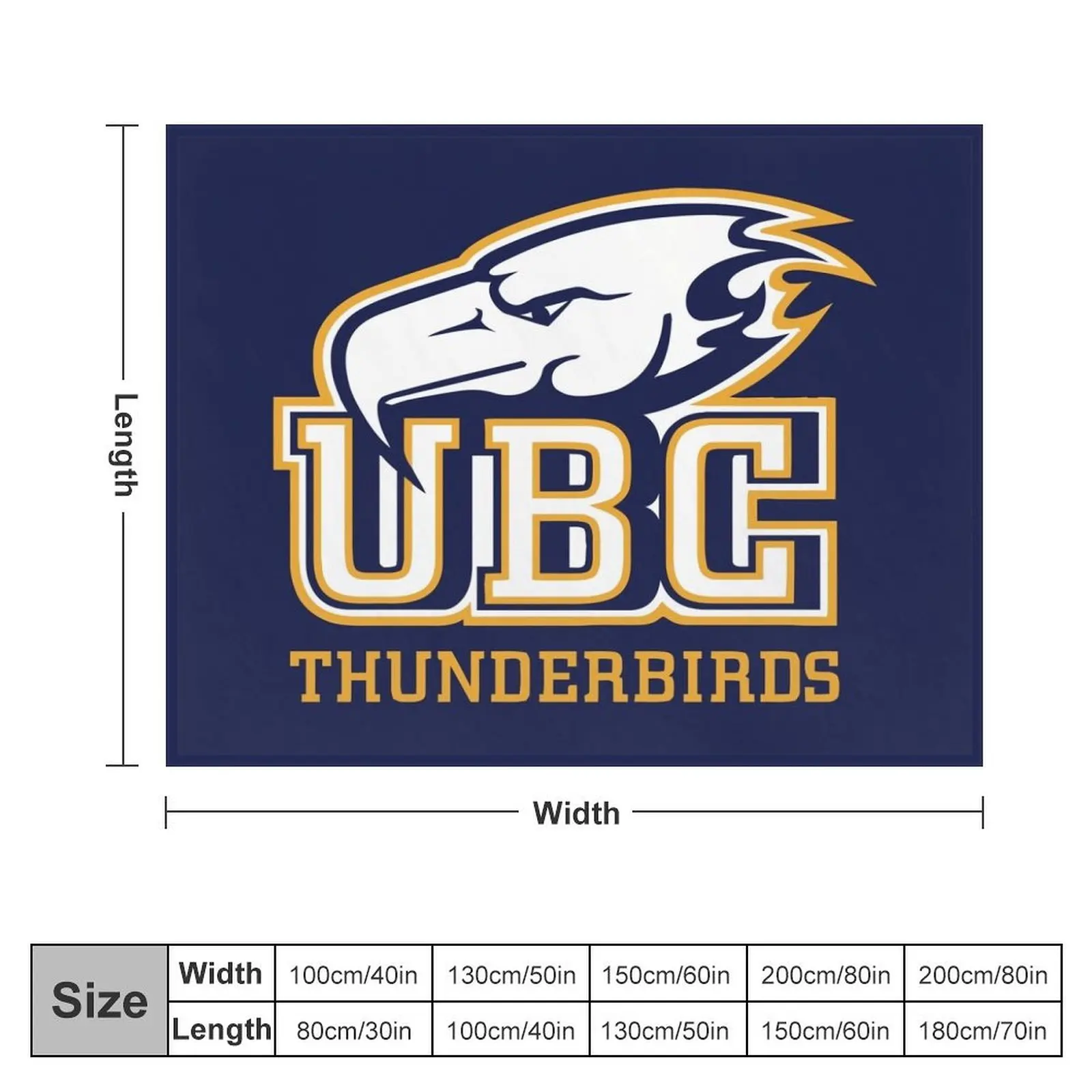 UBC Thunderbirds icon Throw Blanket bed plaid Beach Decorative Throw Blankets