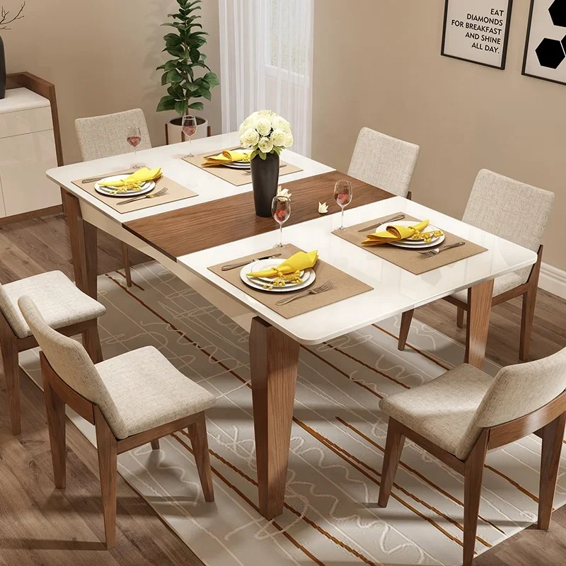 Wholesale Kitchen Furniture Dinner Table Set Extendable Wood Dining Tables Modern