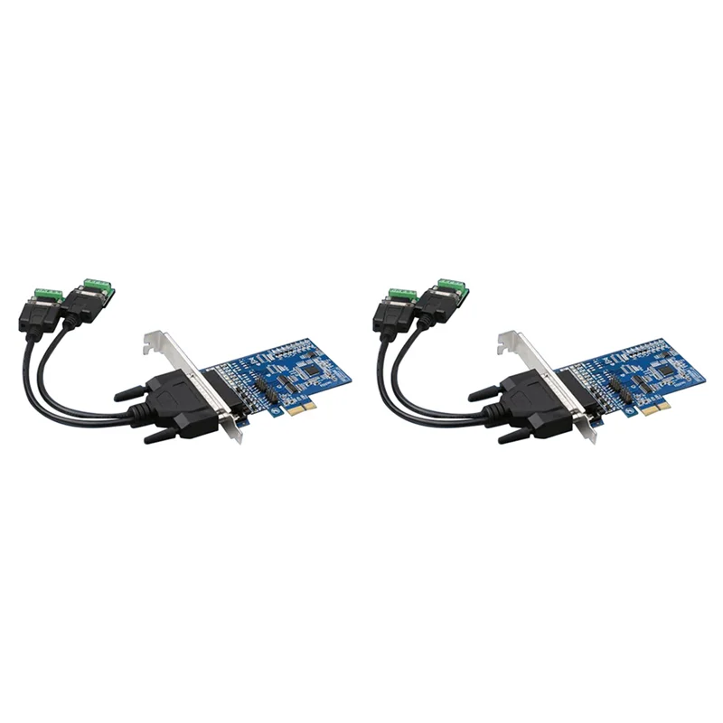 

2X PCI-E To RS485/422 Expansion Card Industrial-Grade Serial Card Converter With Voltage Suppression Protector,2 Ports