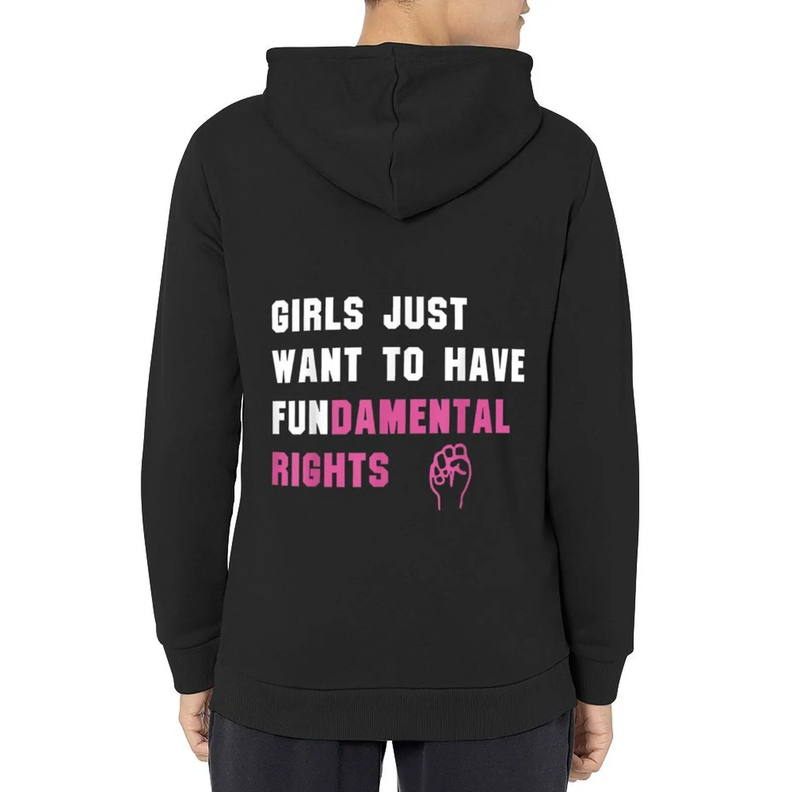 

Girls Just Want to Have Fundamental Rights Hoodie fashion men korean style clothes men's sweat-shirt hoodies for men