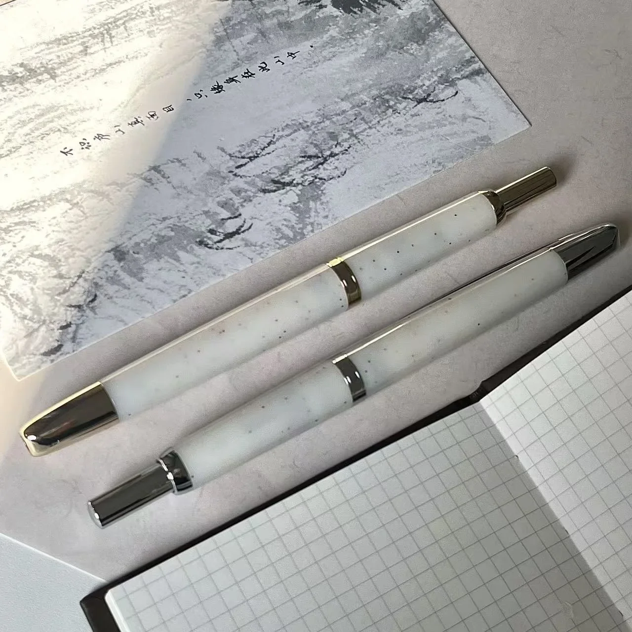 Hot JINHAO 20 Press Fountain Pen Retractable EF/F Nib Plastic With Clip School Supplies PK 10 A1 Stationery Writing Ink Converte