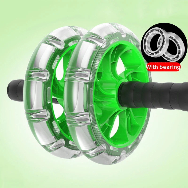 Equipo silencioso del ejercicio del gimnasio en casa de la rueda abdominal con la estera de la rodilla