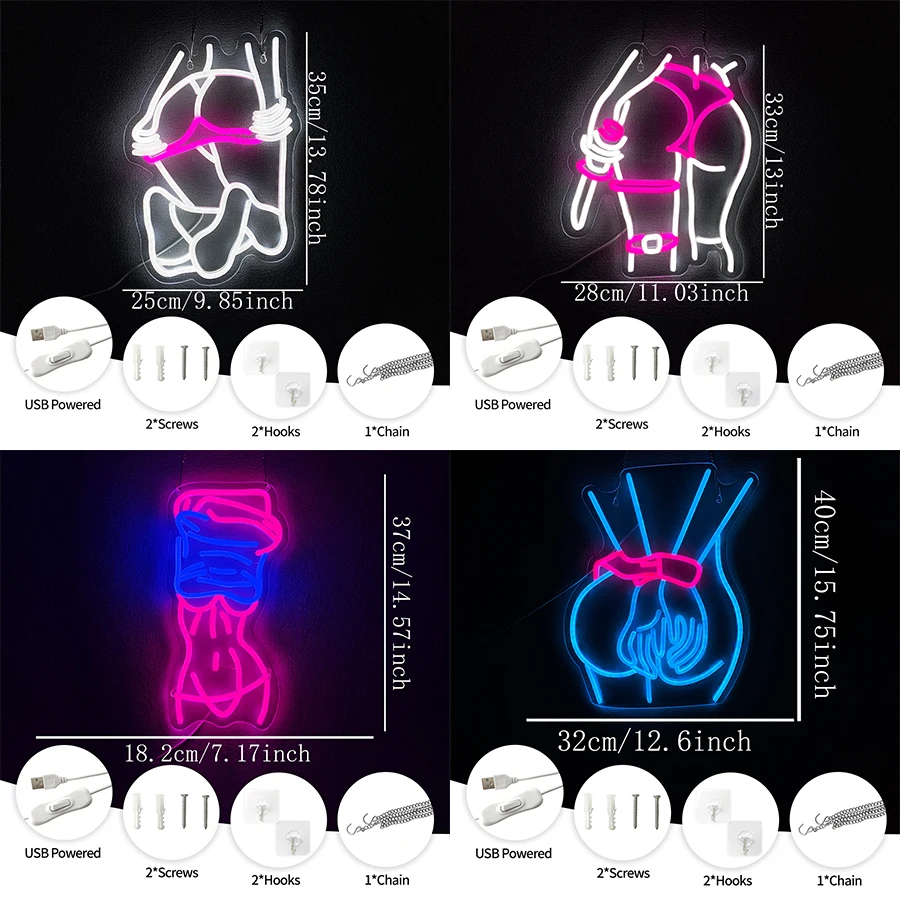 لافتة نيون من سلسلة التجميل، ديكور حائط بخط جمالي، تعمل بمنفذ USB، تستخدم في الغرف والنوادي والحانات والفنادق والأزواج، مصابيح حائط على شكل كهف للرجال