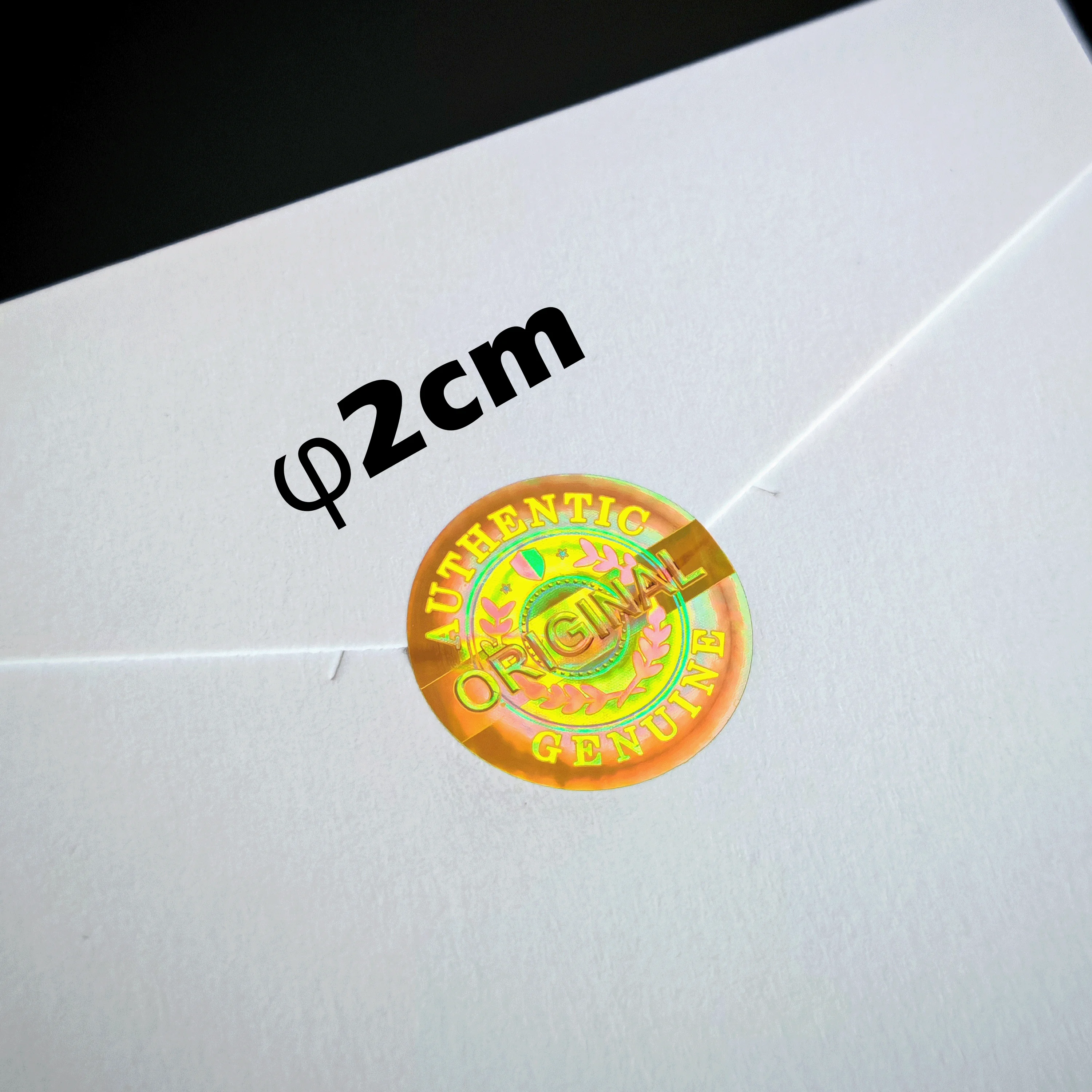 500 Adesivos Holográficos Redondos 20x20mm a Laser Originais, Etiquetas de Segurança Holográficas Antiviolação em Rolos
