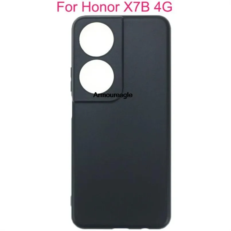 black matte soft tpu case on for honor x7b 4g back cover cases protection coque shield