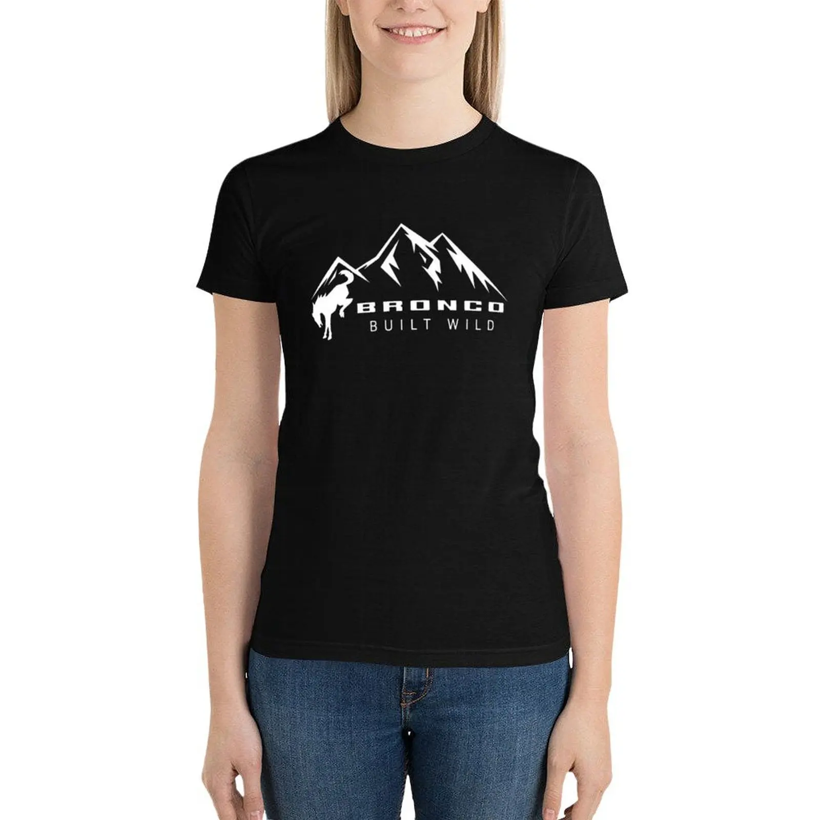 Bronco Built Wild Mountain T-Shirt Female clothing anime clothes blanks Women clothing