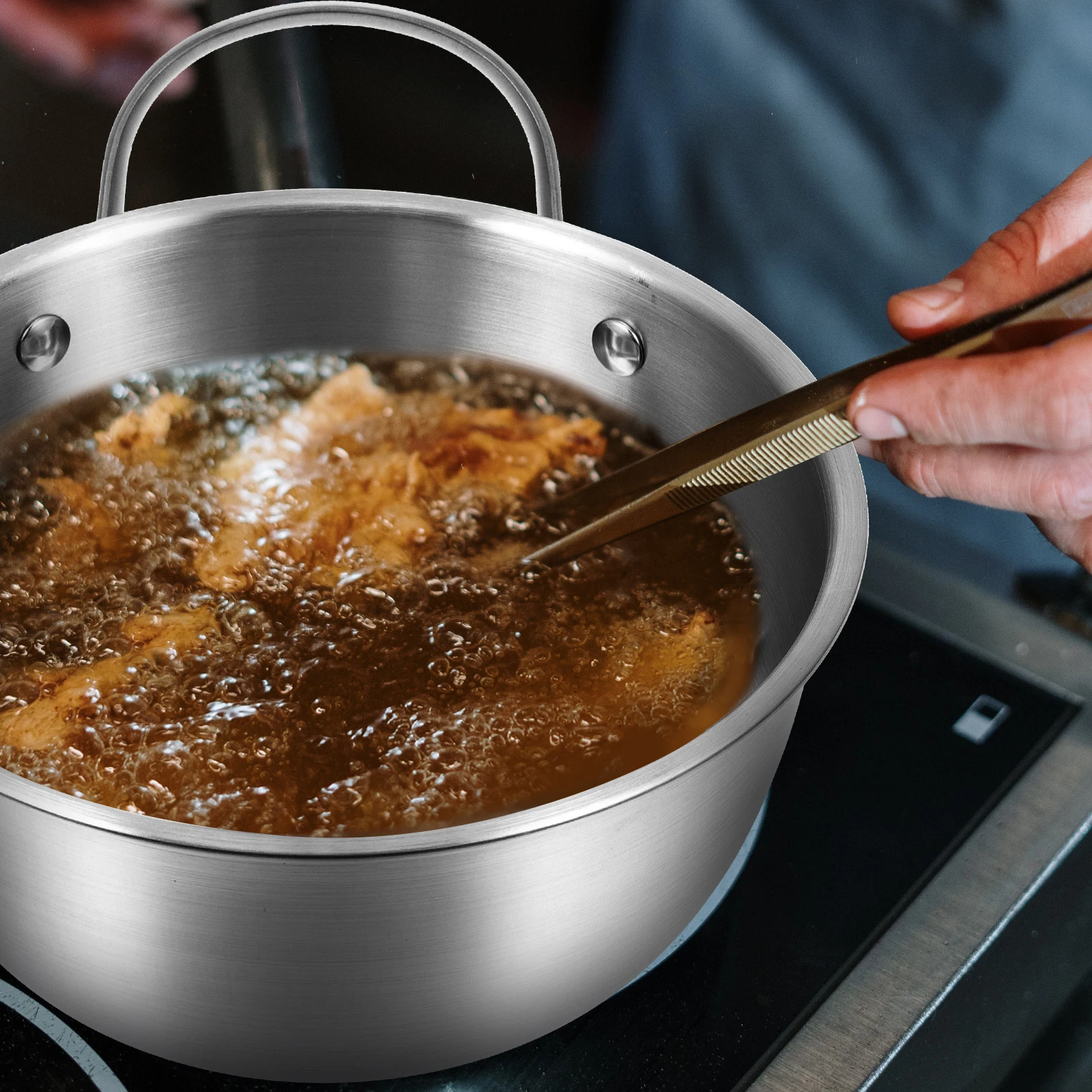 

Korean Ramen Stainless Steel Small Noodle Pot For Home Kitchen Cooking Soup Pan Mixing Bowl Stew Pot Induction Cooker