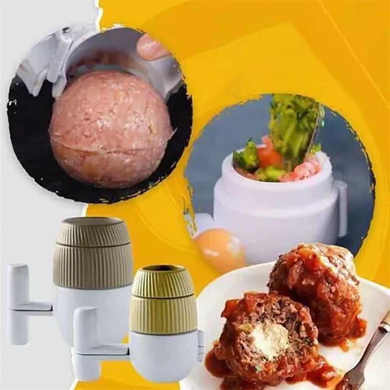 2pcs Meatball Machine Fish Ball Rice Ball Making Mold Non Stick Meat Sandwich Former Creative Kitchen Cooking Accessories