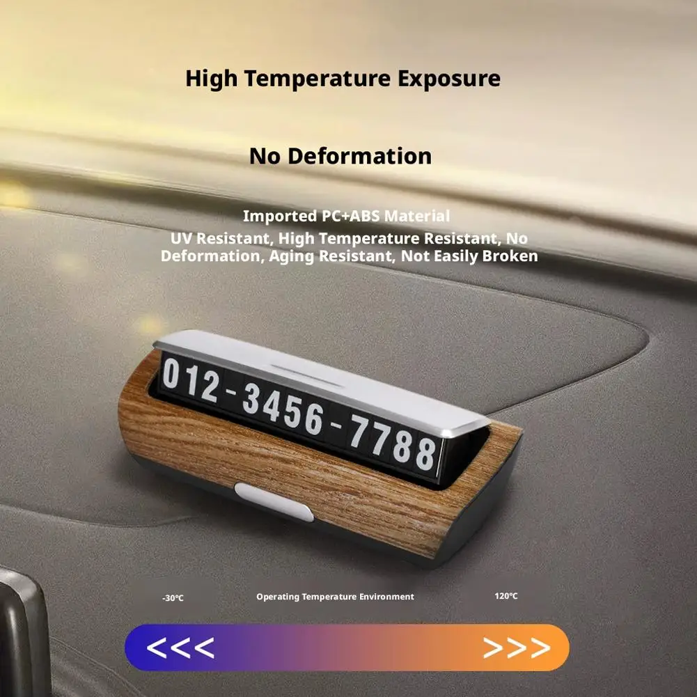 Vehicle Parking Sign Temporary Parking Card Hidden Moving Creative Phone Number Plate Car Dashboard Ornament