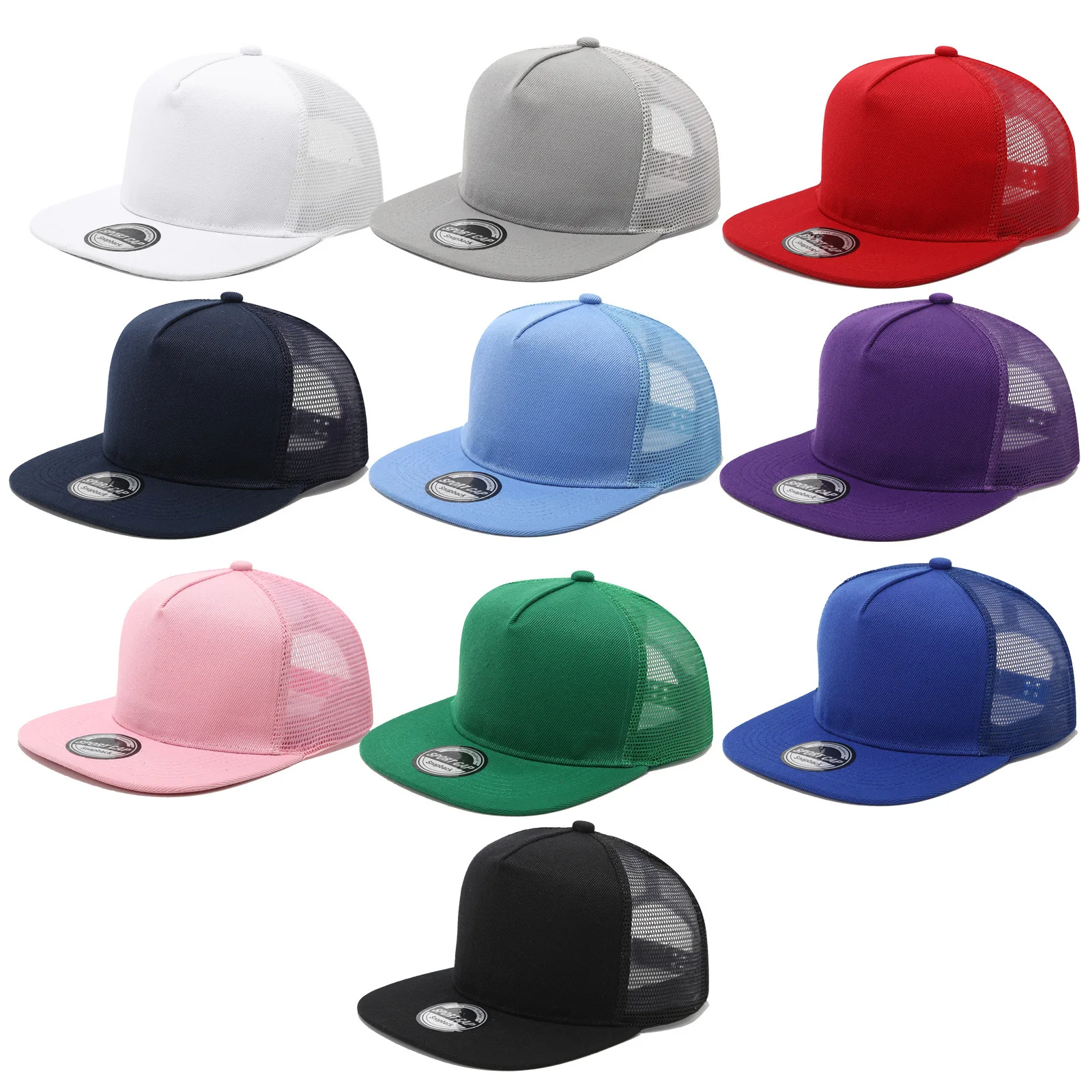新しいヒップホップバックメッシュ野球帽男性女性パーソナライズ - Trucker Cap Mesh のレビューと価格