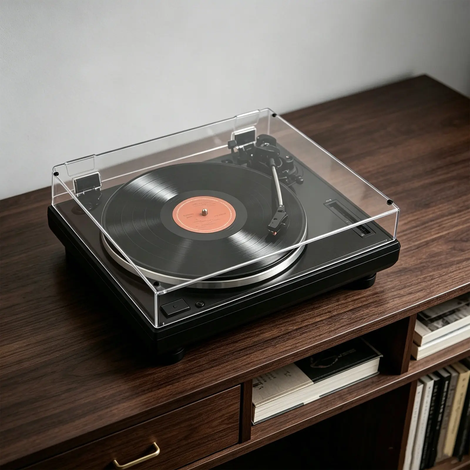 Acrylic High Transparency Vinyl Records Player Cover For Home Audio System Turntable Dust Protective Lid Stereo