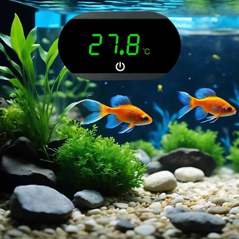 

Fish Tank Thermograph Digital Fish Tank Digital Thermograph LED Display Thermograph For Fish Axolotl Accurate Thermograph For