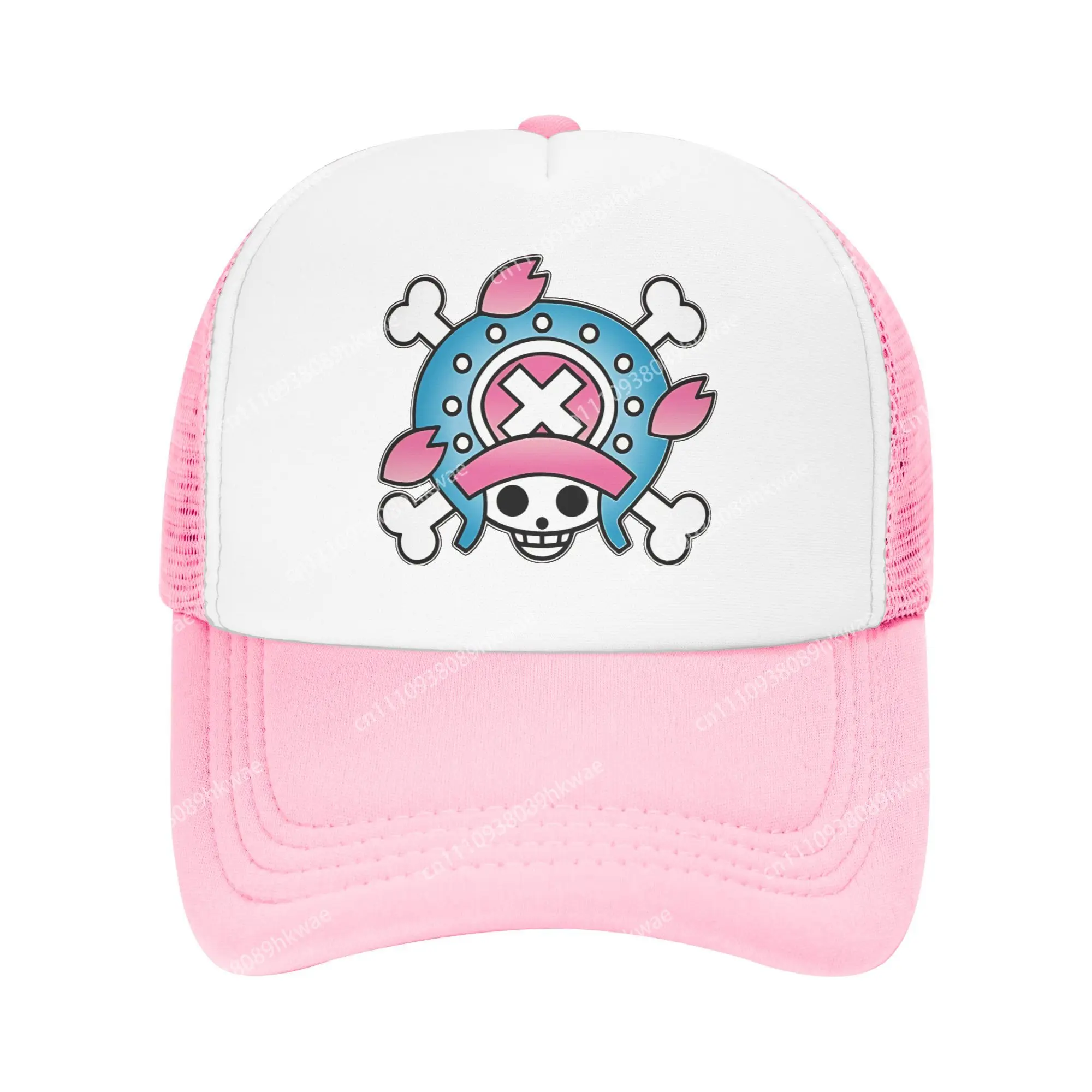 Tony Tony Chopper Pirate Logo Trucker Cap Men Women Hip-Hop one-pieces  Mesh Baseball Cap Summer Breathable Sports Cap