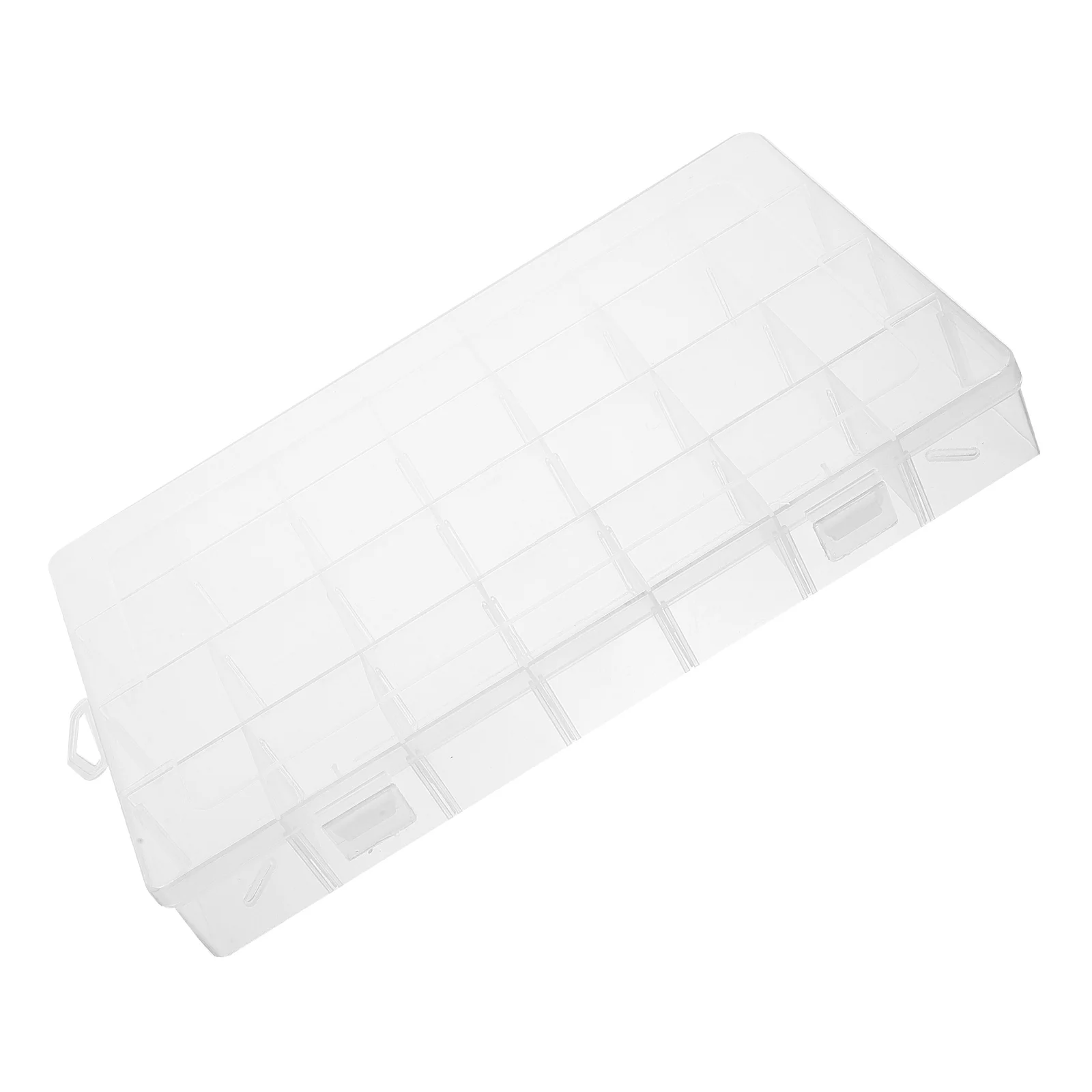 

28-Grid Plastic Adjustable Jewelry Organizer Box Storage Container Case with Removable Dividers (Transparent)