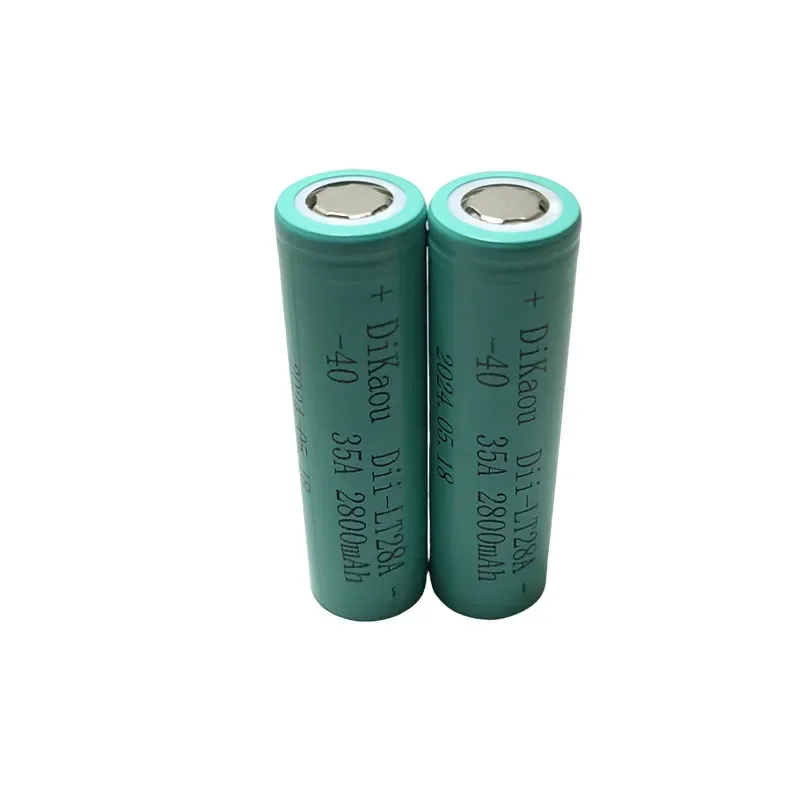 3.7V 18650 2800mAh Battery 35A High Power Discharge-40° Low Temperature Resistant Battery Suitable for Flashlight DIY