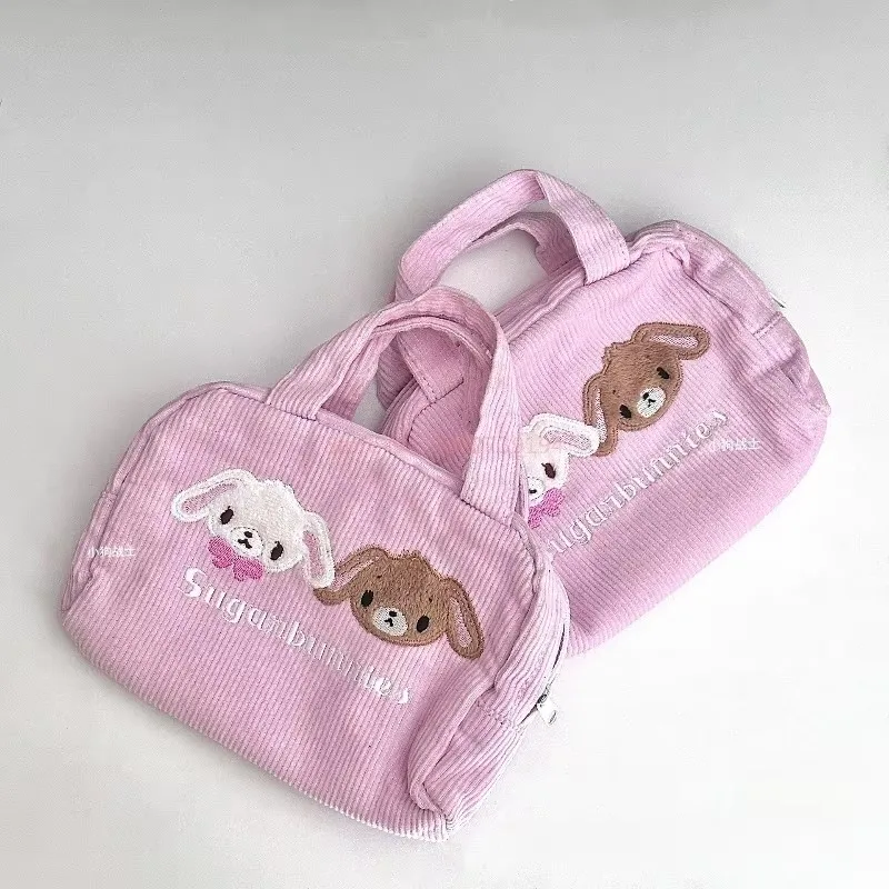 Hot Kawaii Cute Sanrio Sugarbunnies Bag Makeup Bag Portable Small Bag Zipper Portable Storage Cute Wash Bag Ins Birthday Gift