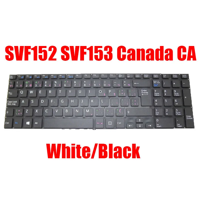 

Canada CA Laptop Keyboard For SONY SVF152 SVF153 MP-12Q26CU-9201 149240051CA MP-12Q26CU-920 149239751CA Without Backilt