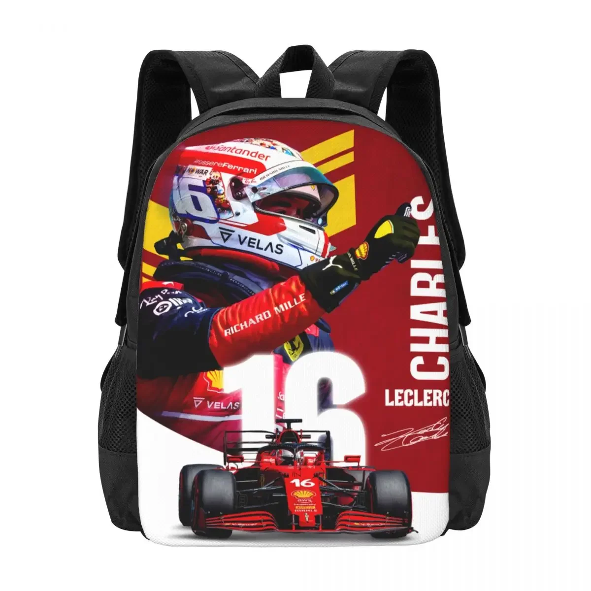Charles Leclerc 16 Travel Laptop Backpack, Business College School Computer Bag Gift for Men & Women